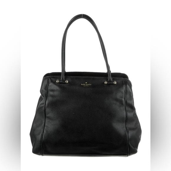 Kate Spade New York Black Leather Tote Bag - Picture 2 of 16